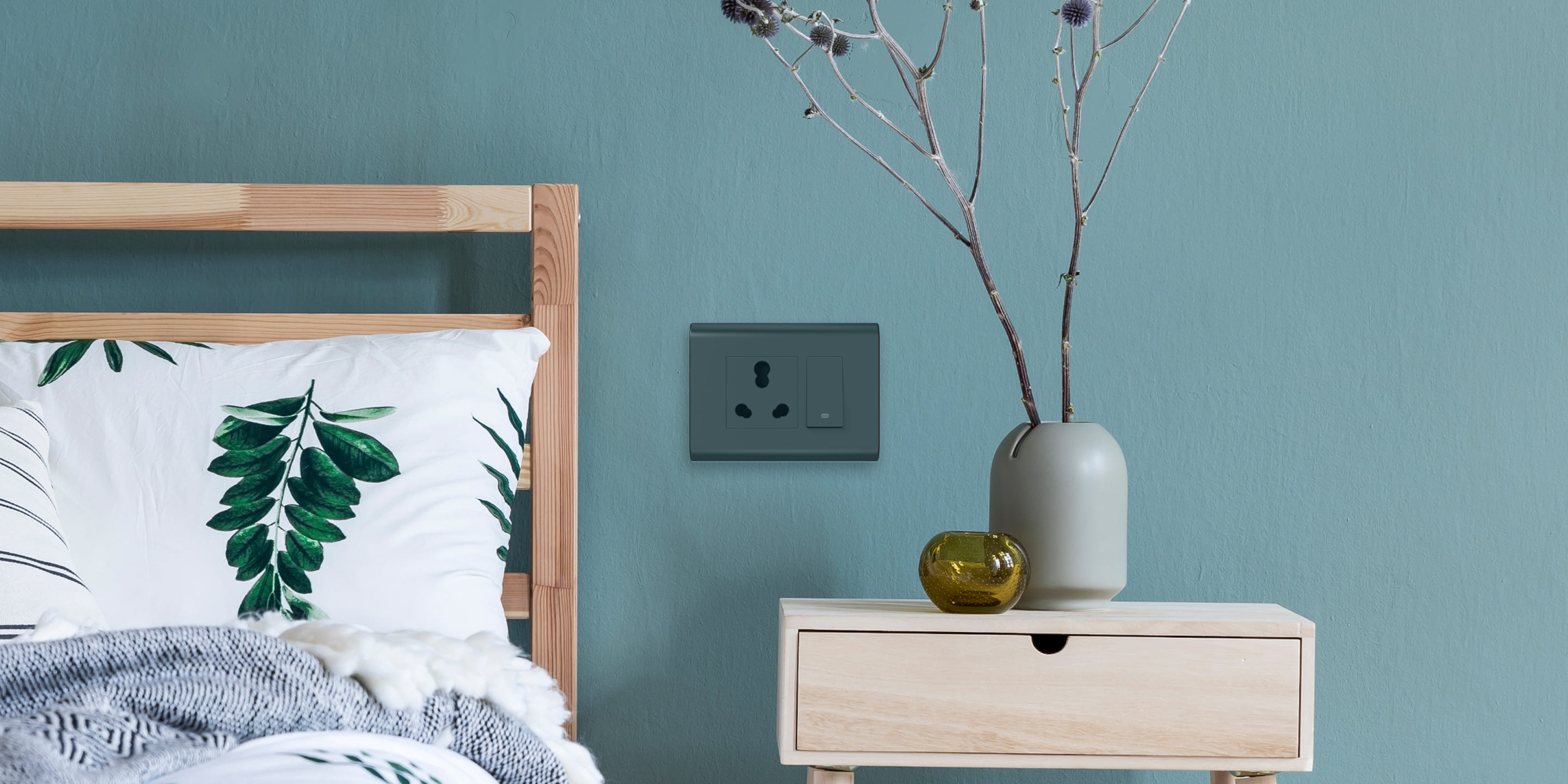 Bedroom with Nowa switches